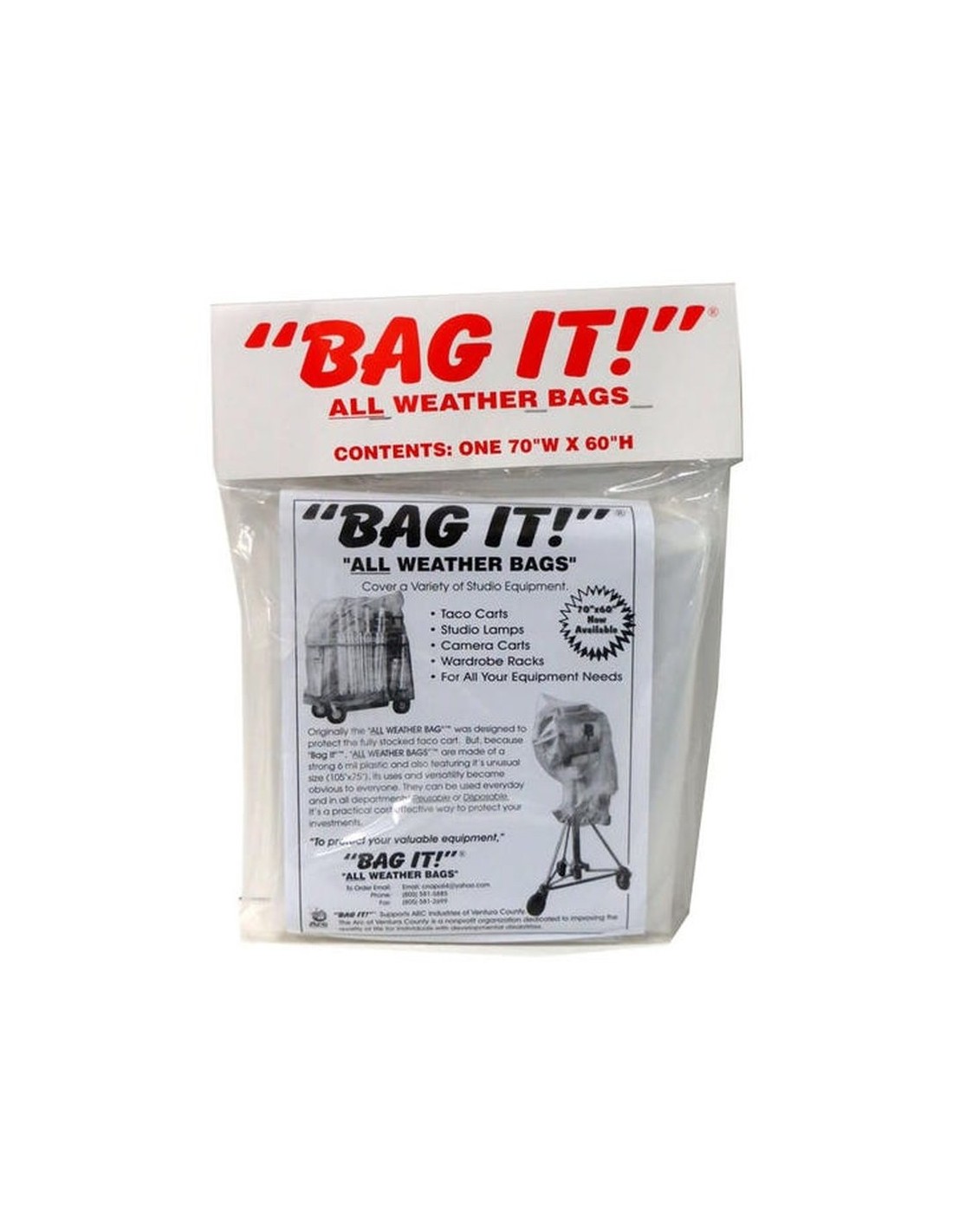 BAG-IT ! Small TRANSPARENT - 152cm x 178cm